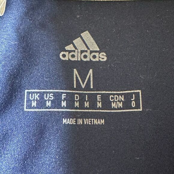 Adidas Polo Mens Size Medium USA Golf All Day 2.0 Colorblock Polo Navy Gray - Picture 10 of 10